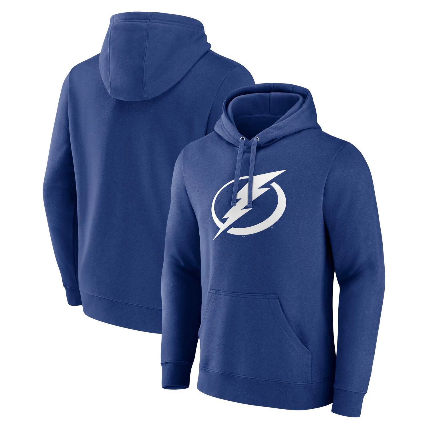 

Мужской синий пуловер с капюшоном с логотипом Tampa Bay Lightning Prima Fanatics