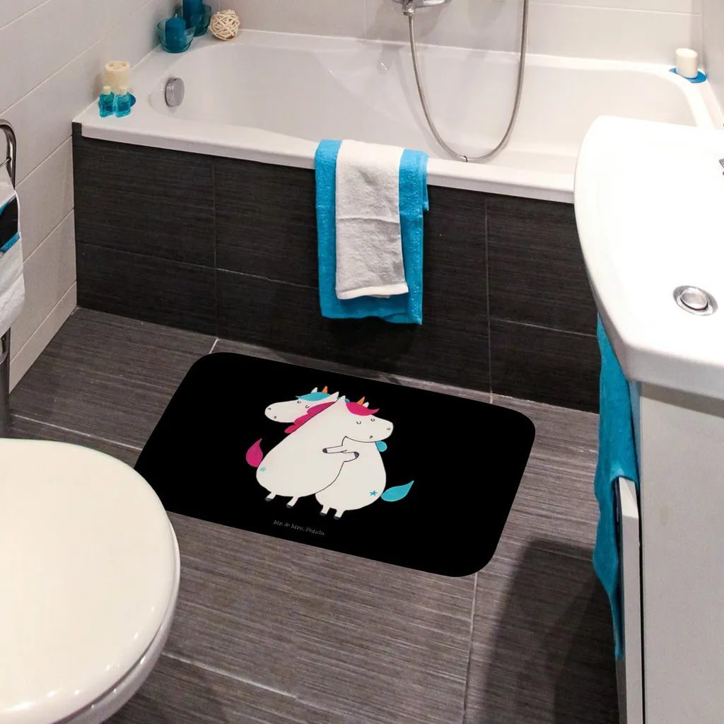 

Коврик для ванной Mr. & Mrs. Panda, черный