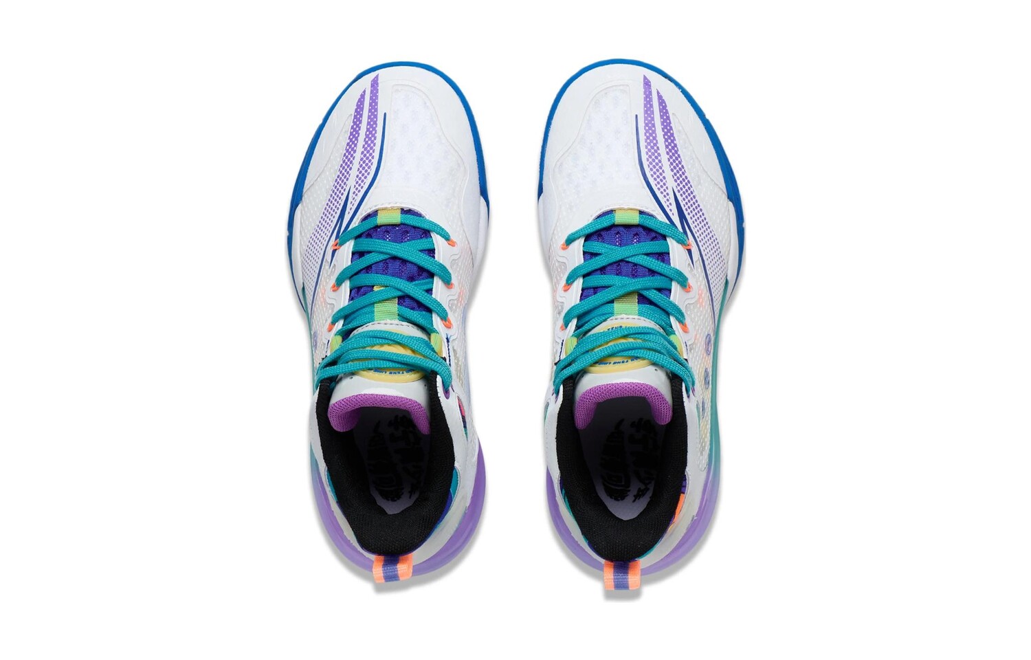 Баскетбольные кроссовки Pioneer Spirit TEAM3.0 для детей GS Low-top белые/синие/фиолетовые Lining Young — фото 4