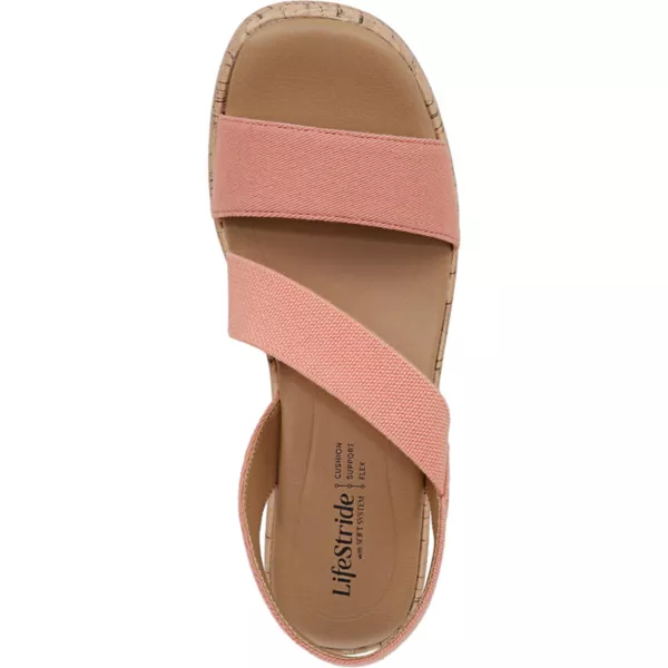 Женские босоножки Odette на платформе с ремешками Lifestride, цвет coral pink — фото 4