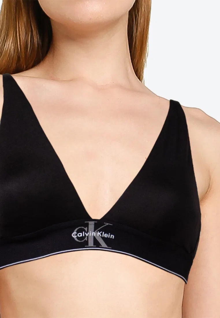 Топ-бралетт треугольный, микрофибра, Calvin Klein, черный — фото 3