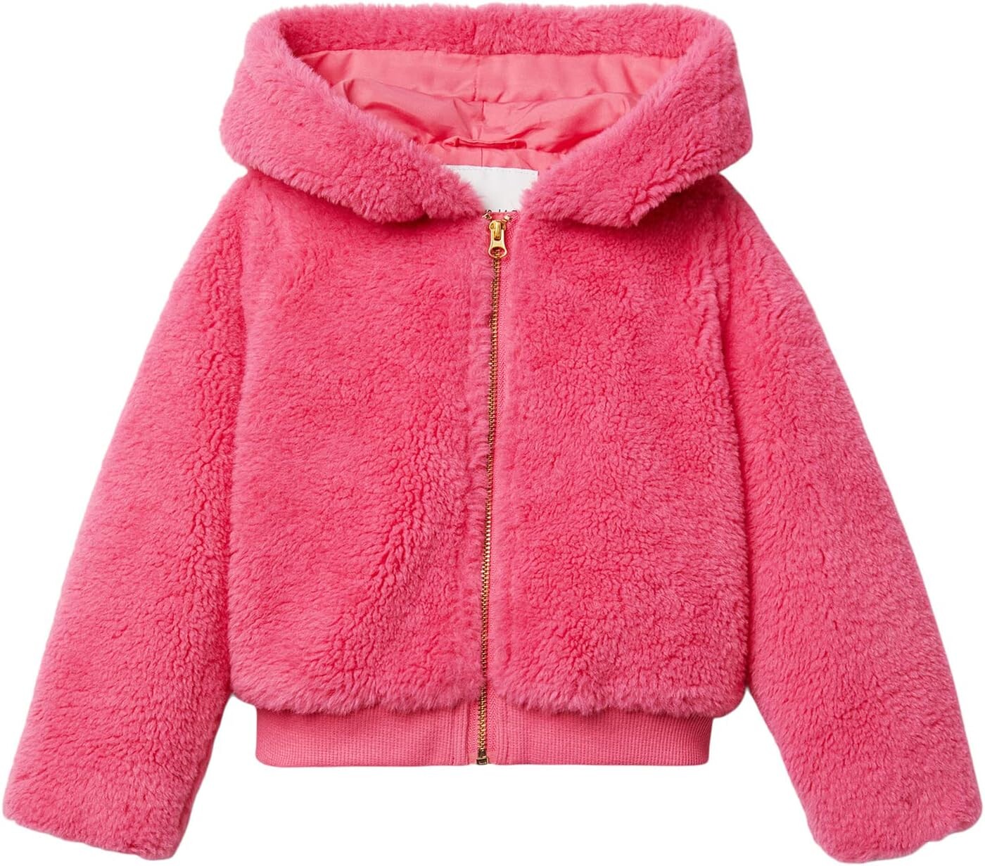 

Худи Janie and Jack Cropped Faux Fur Hoodie, розовый