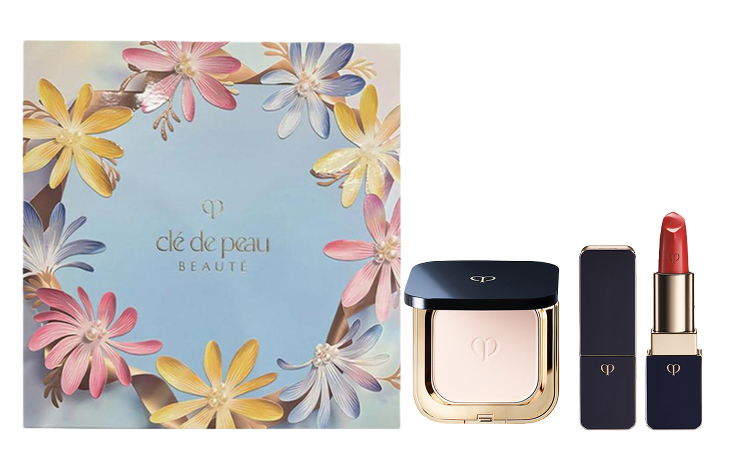 Набор косметики Clé de Peau Beauté: пудра + губная помада № 19, 5 г + 4 г — фото 2