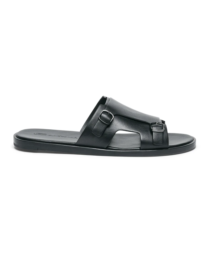 

Мужские кожаные сандалии Santoni, черный