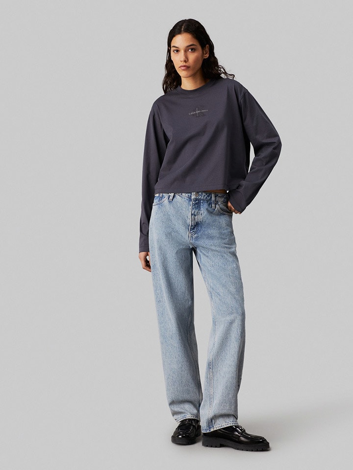 

Лонгслив CALVIN KLEIN JEANS, антрацит