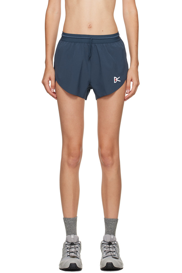 

District Vision Синие шорты с разрезом 2 дюйма