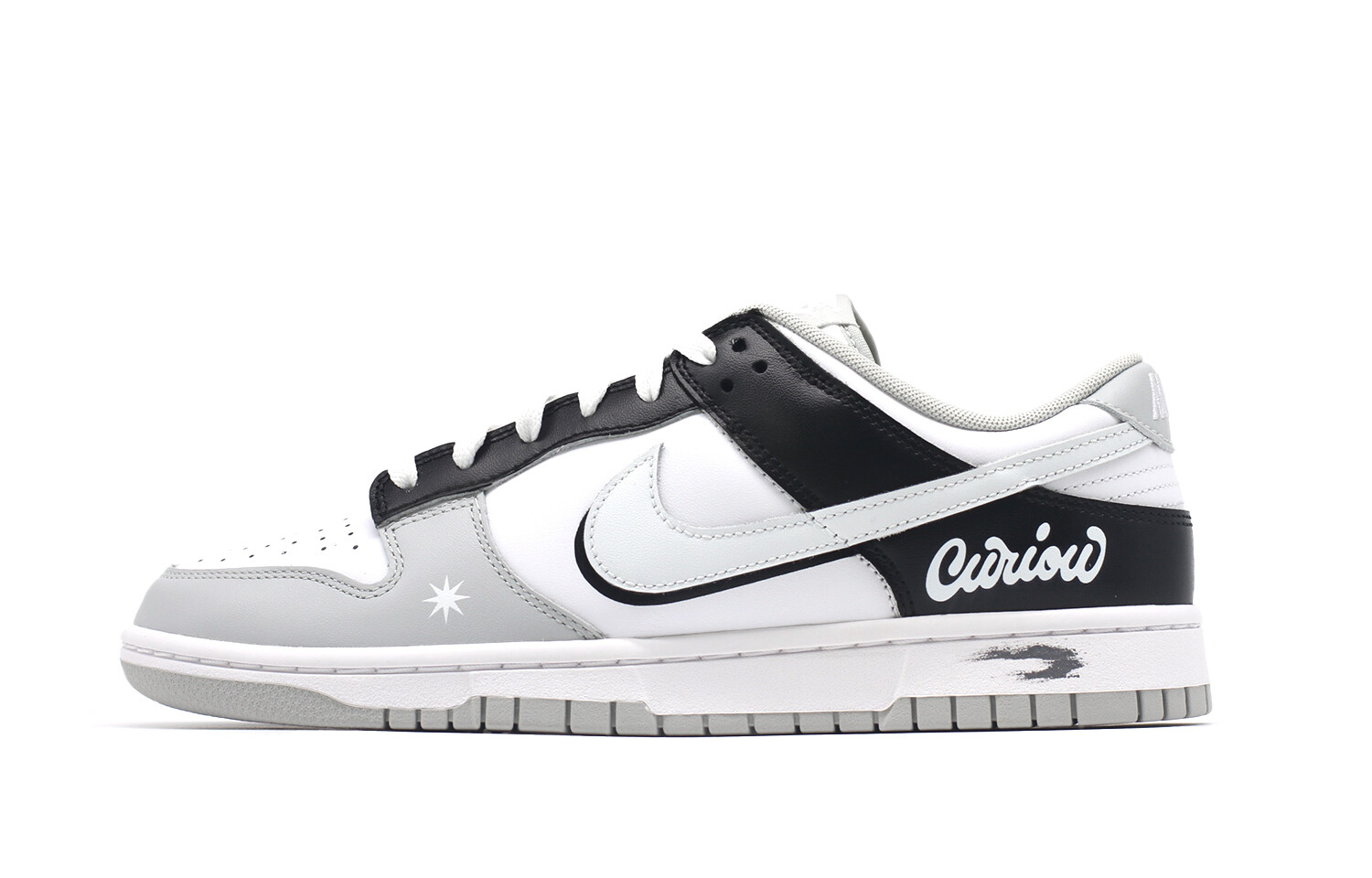

Кроссовки Nike Dunk Skateboarding Shoes Men Low-top White/gray/black, серый/черный