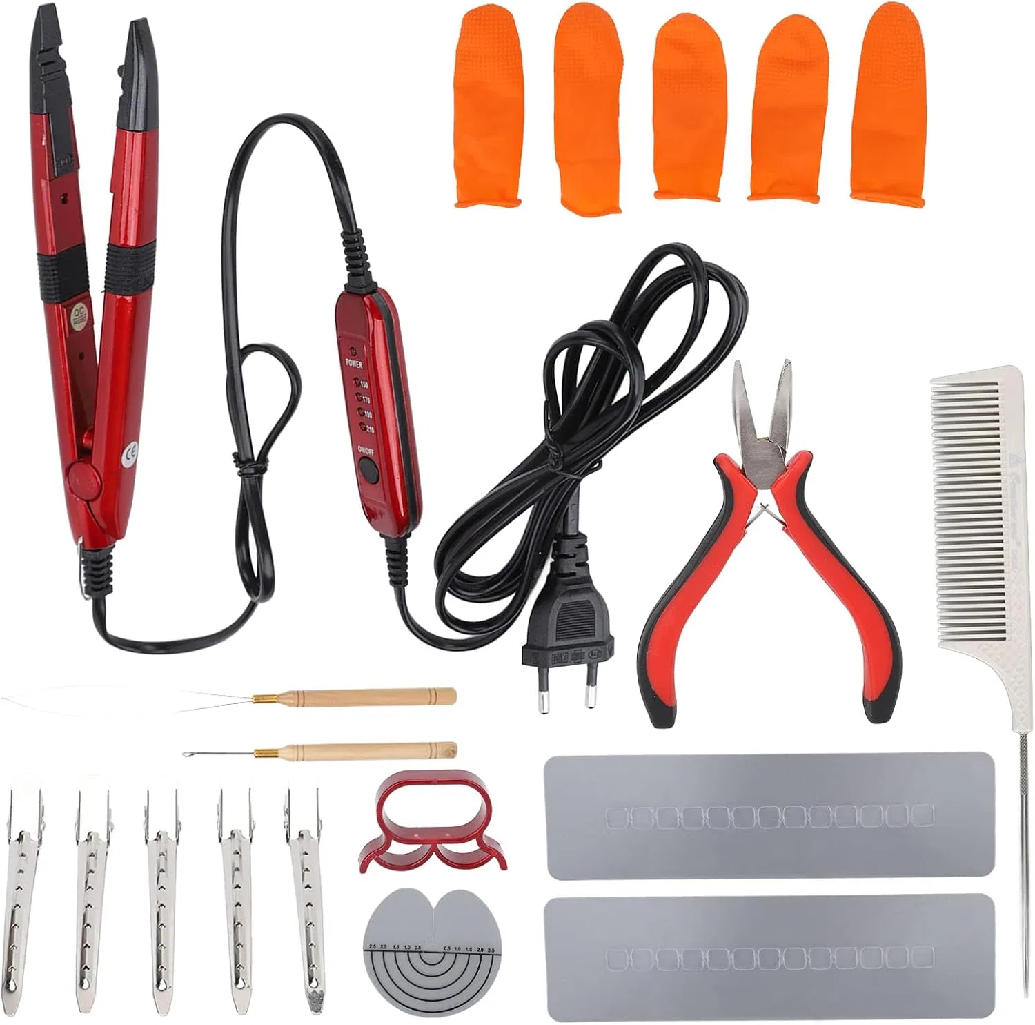 Профессиональный набор для наращивания волос с термопроводящей фольгой Pongnas
