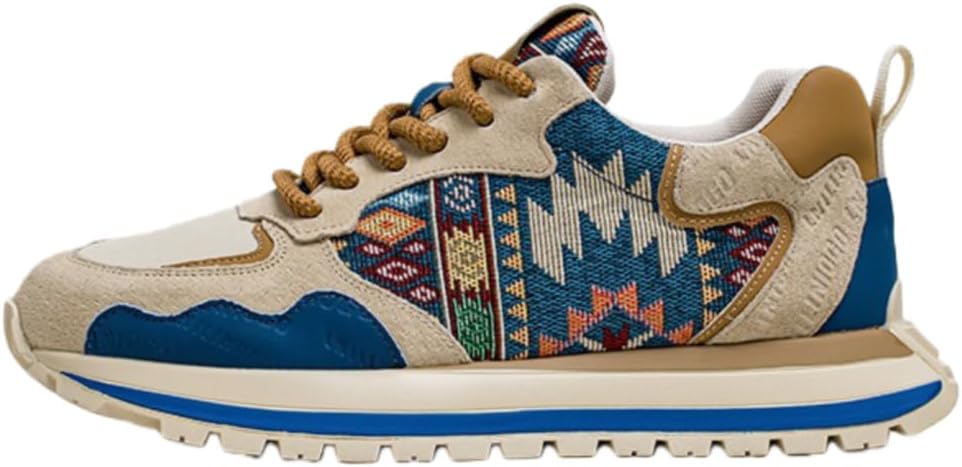 

Мужские нескользящие модные кроссовки с принтами, удобные, легкие, дышащие спортивные и беговые туфли Lexamen, синий