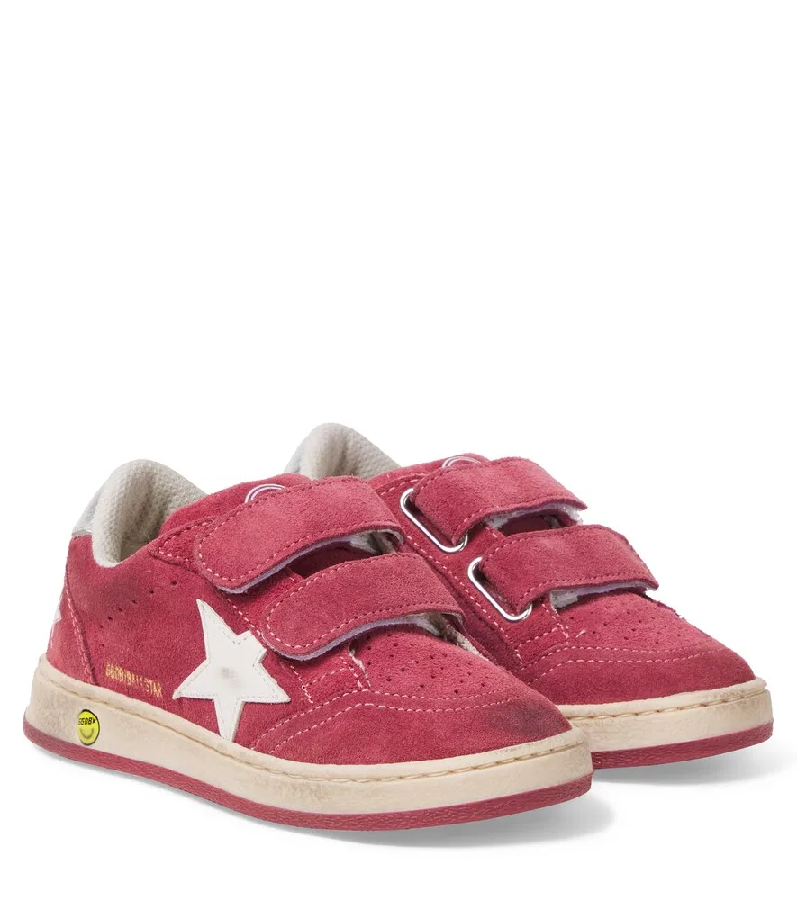 Замшевые кроссовки Ball Star Golden Goose Kids, красный