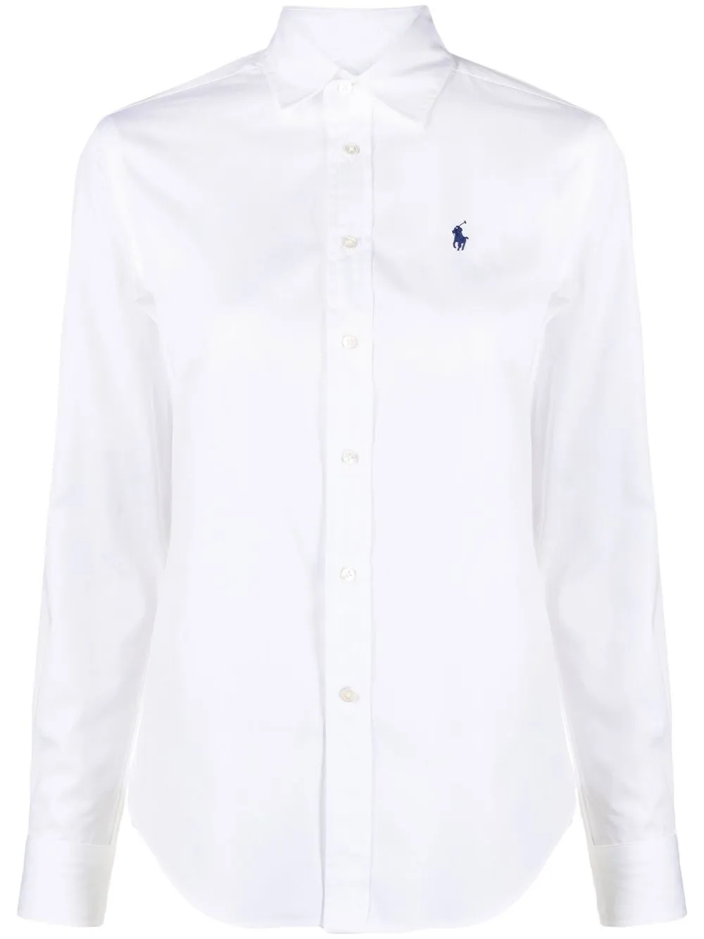 

Рубашка с вышитым логотипом POLO RALPH LAUREN, белый