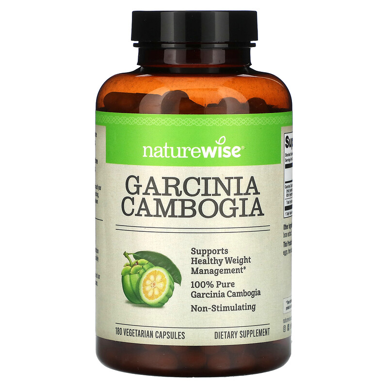 

NatureWise, гарциния камбоджийская, 180 вегетарианских капсул