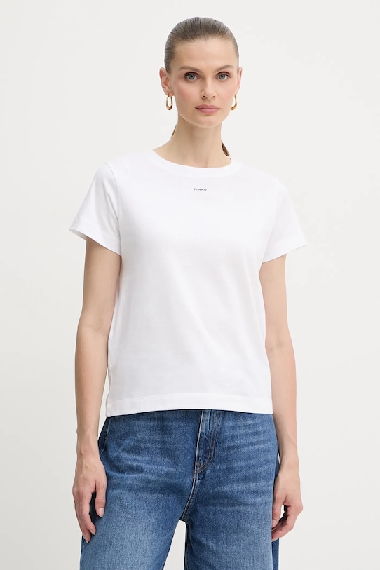 

Хлопковая футболка Pinko, белый