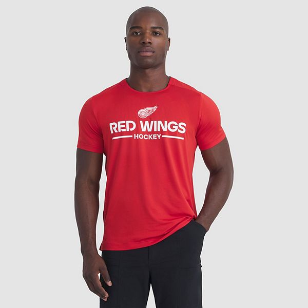 

Мужская красная футболка detroit red wings authentic pro rink tech Fanatics