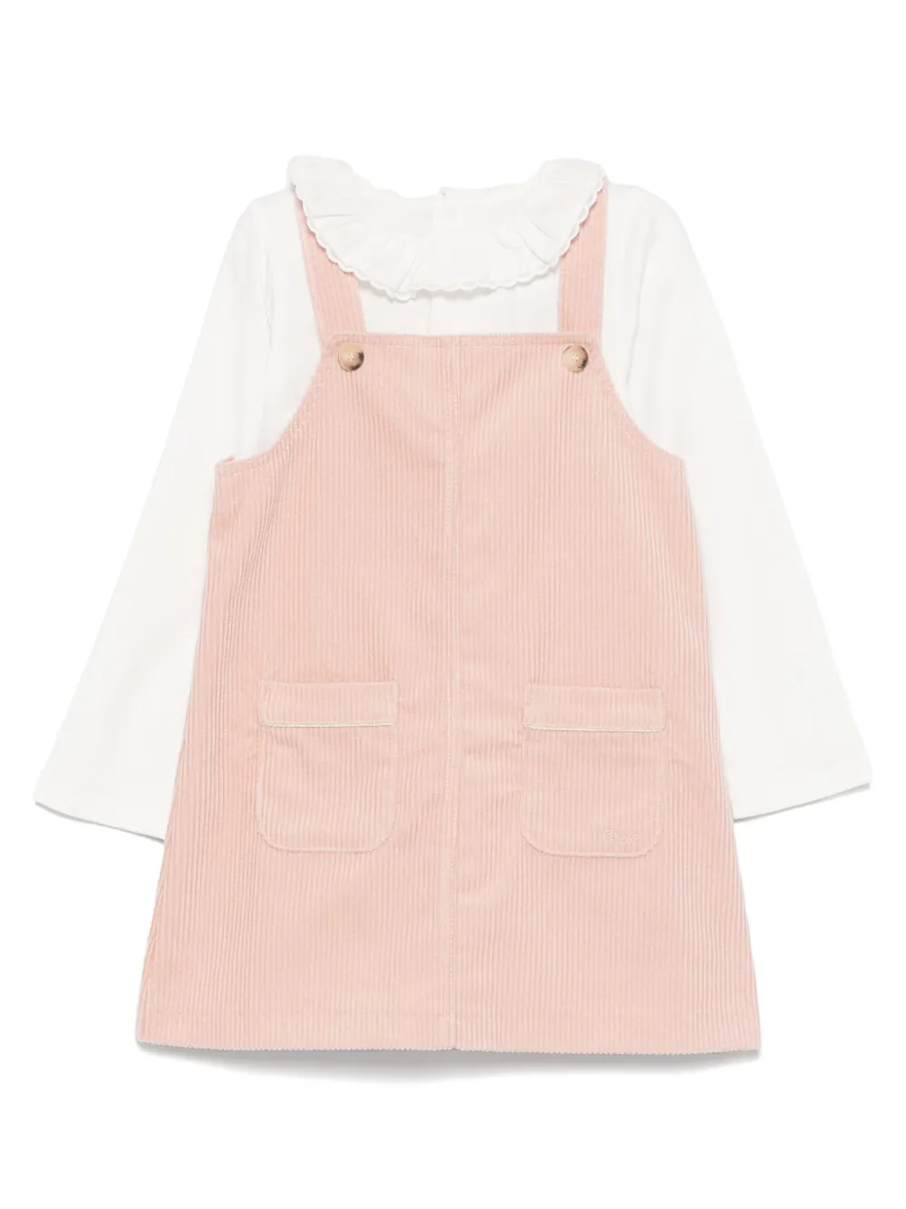 

Комплект из платья и блумеров Chloé Kids, розовый
