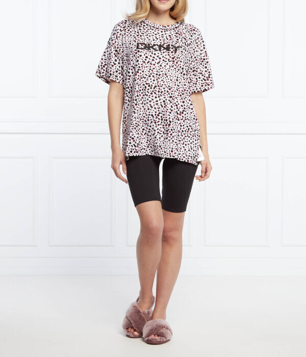 

Пижама женская Dkny Sleepwear из футболки и велосипедок, мультиколор