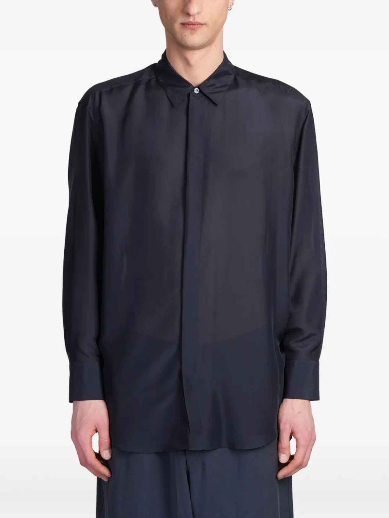 

Рубашка с длинным рукавом Emporio Armani, синий