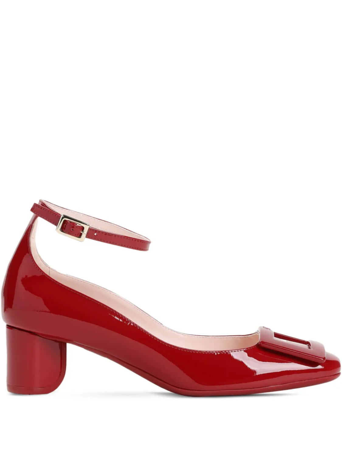 Туфли-лодочки Roger Vivier 45 мм с пряжкой, красный