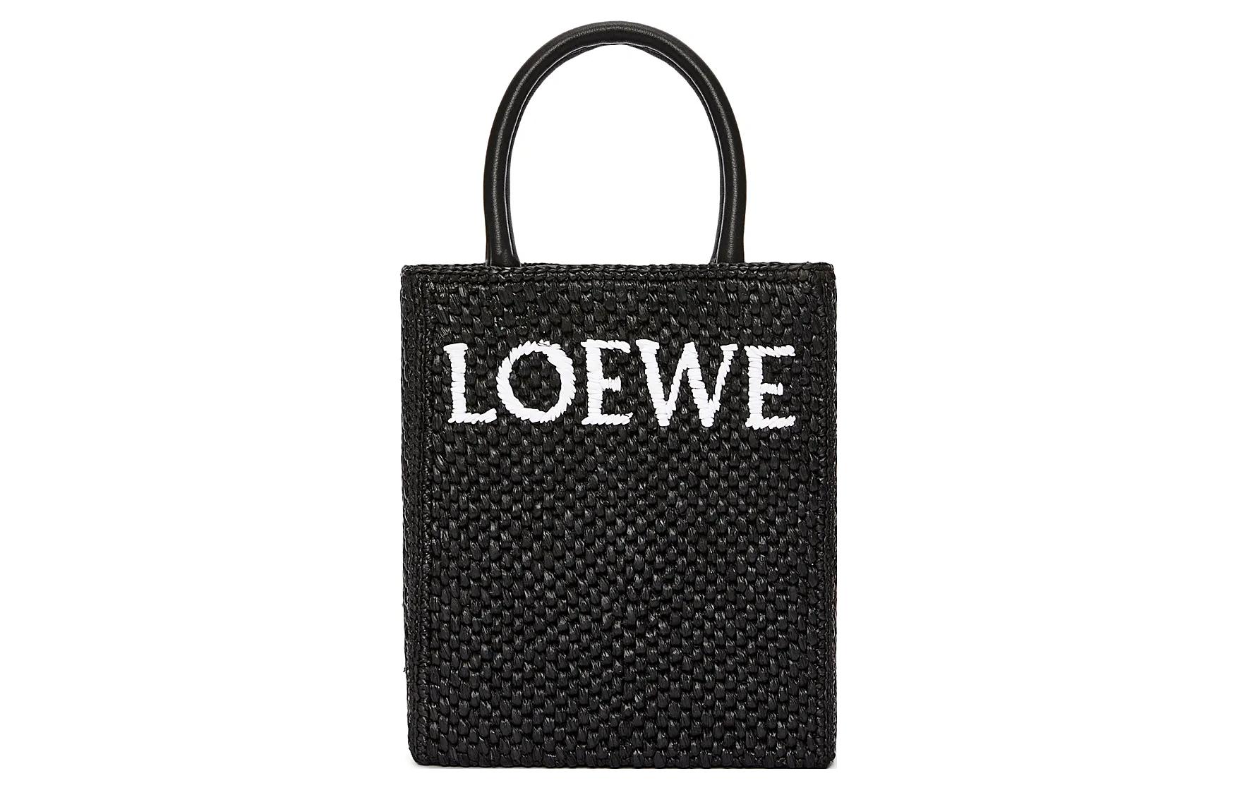 

LOEWE Сумка из волокна рафии Regular Women's Black/White