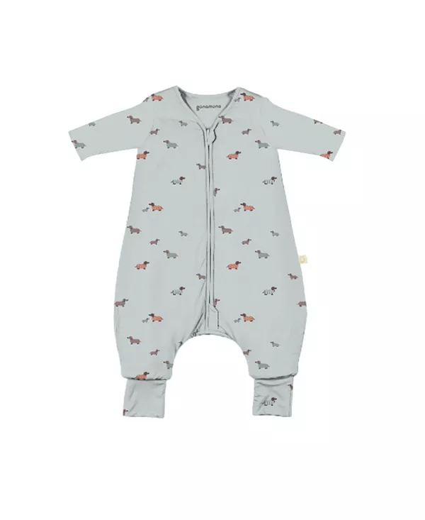 

Спальный мешок-комбинезон унисекс с длинными рукавами и закрытыми ножками, 2,5 тог - для младенцев и маленьких детей. Gunamuna, синий