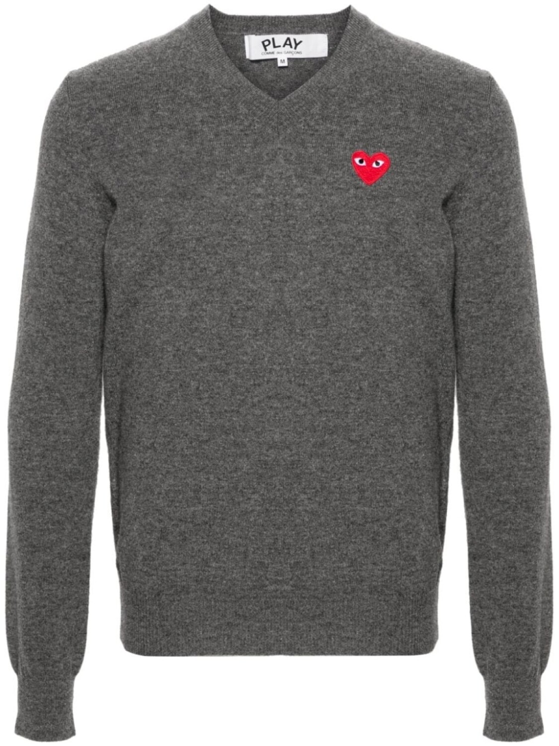 

Comme Des Garçons Play шерстяной джемпер с нашивкой, серый