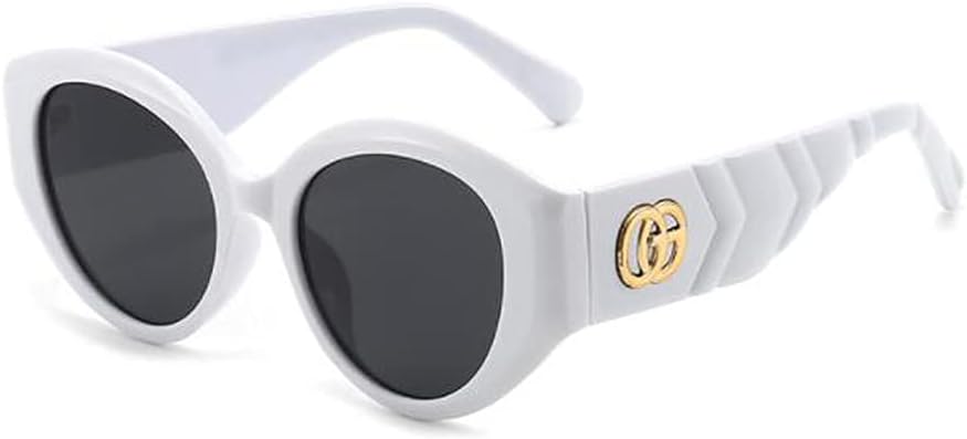 

Ретро круглые солнцезащитные очки с крупной оправой в виде жабы, с металлическими шарнирами, для мужчин и женщин, для защиты от солнца и путешествий Weloveushop, White