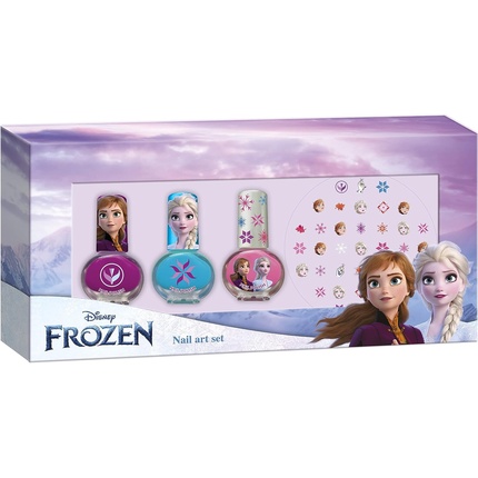 

Набор для ногтей: 3 лака для ногтей + наклейки для ногтей, Frozen