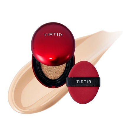 

TIRTIR Mask Fit Red Cushion Foundation Стойкая легкая наращиваемая кроющая основа с полуматовым финишем Корейская тональная основа-кушон 0,15 жидких унций 23N Песок