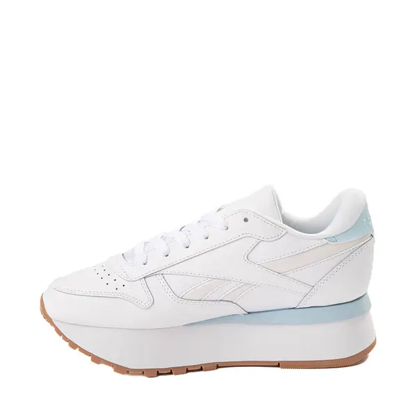 

Кроссовки Womens Reebok Classic Leather Triple Lift Athletic Shoe, белый/голубой