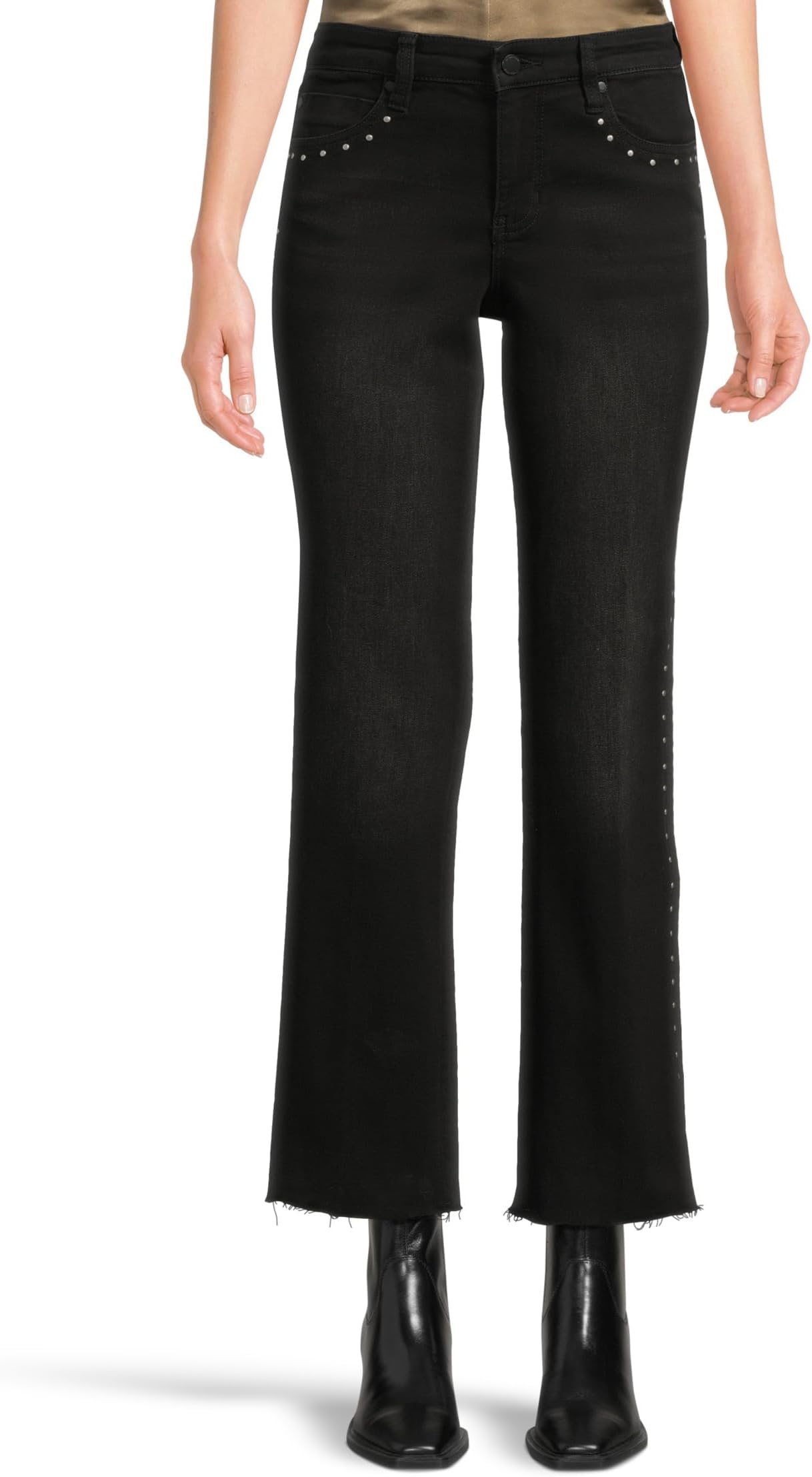 

Женские джинсы Kennedy прямого кроя со средней посадкой, заклепками и укороченным подолом Liverpool Los Angeles, Lost Creek