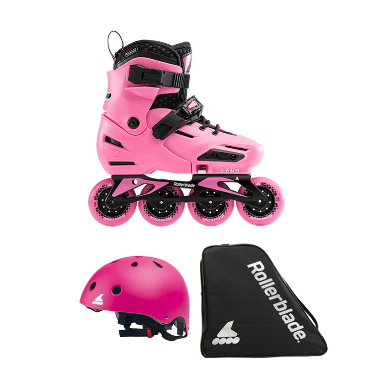 

RollerBlade Детские роликовые коньки для девочек, регулируемые, размер S (29-32 см), цвет светло-розовый/черный