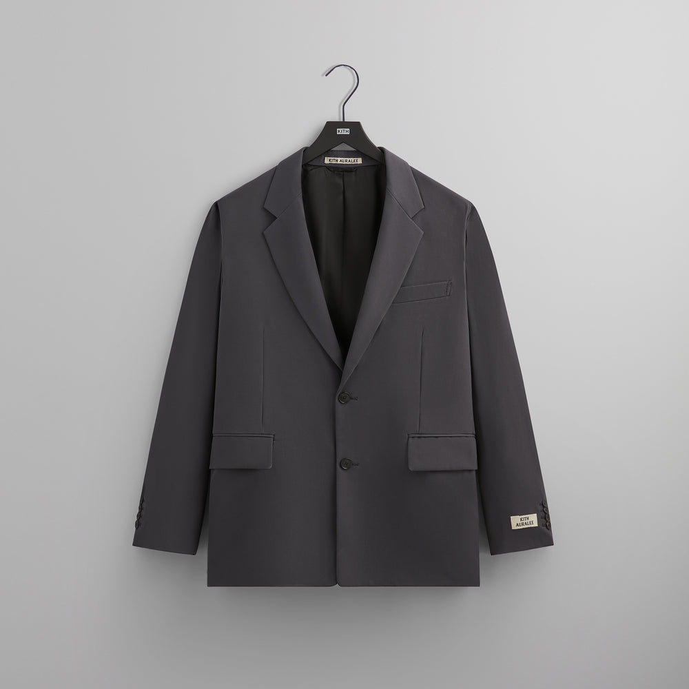 

Куртка Kith 101 for Auralee Light Wool Max Gabardine Jacket, цвет Gray Pinstripe