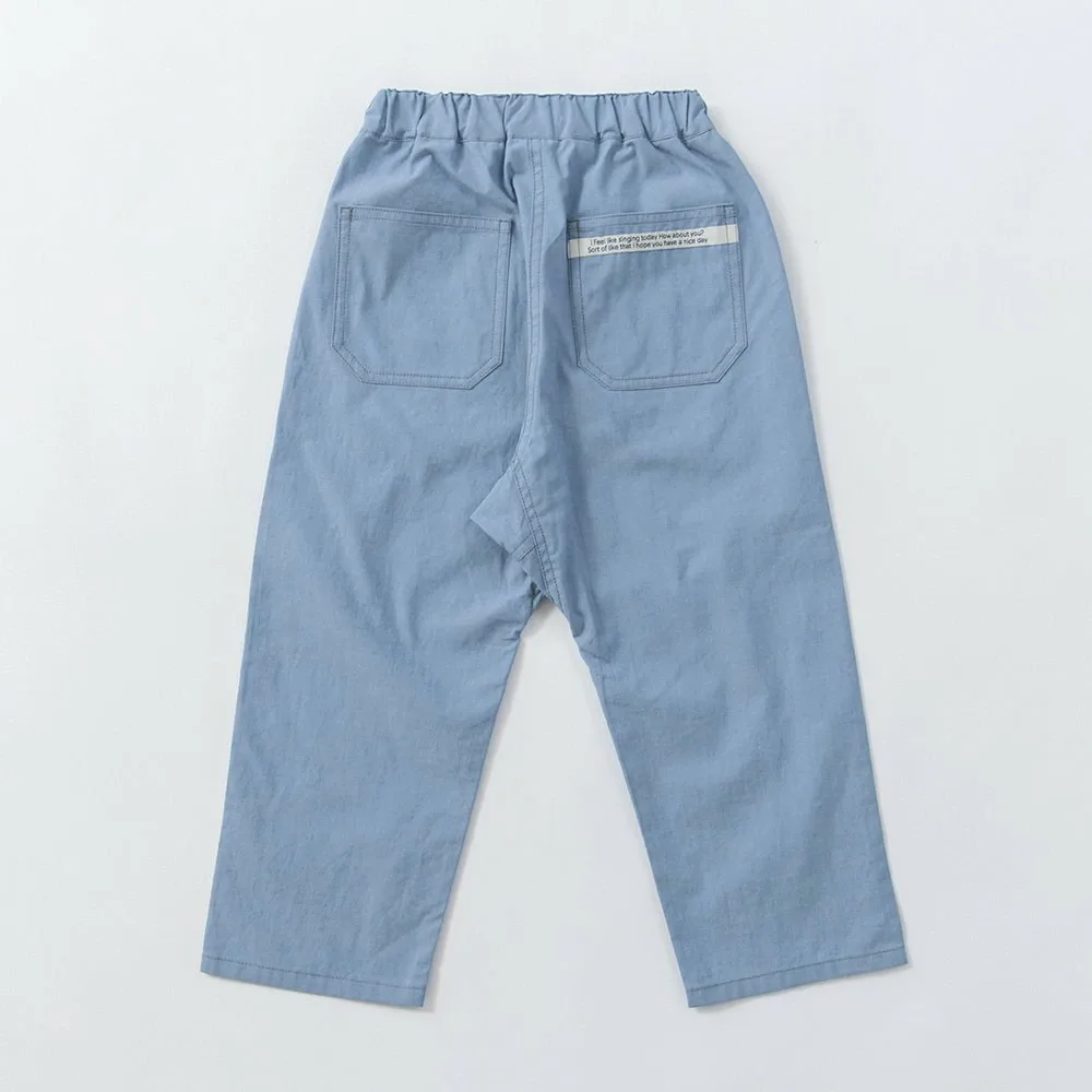 [Освежающие укороченные брюки из шамбре] Branshes, blue