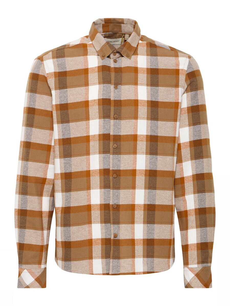 

Клетчатая рубашка BLEND Regular fit Button Up Shirt, коричневый