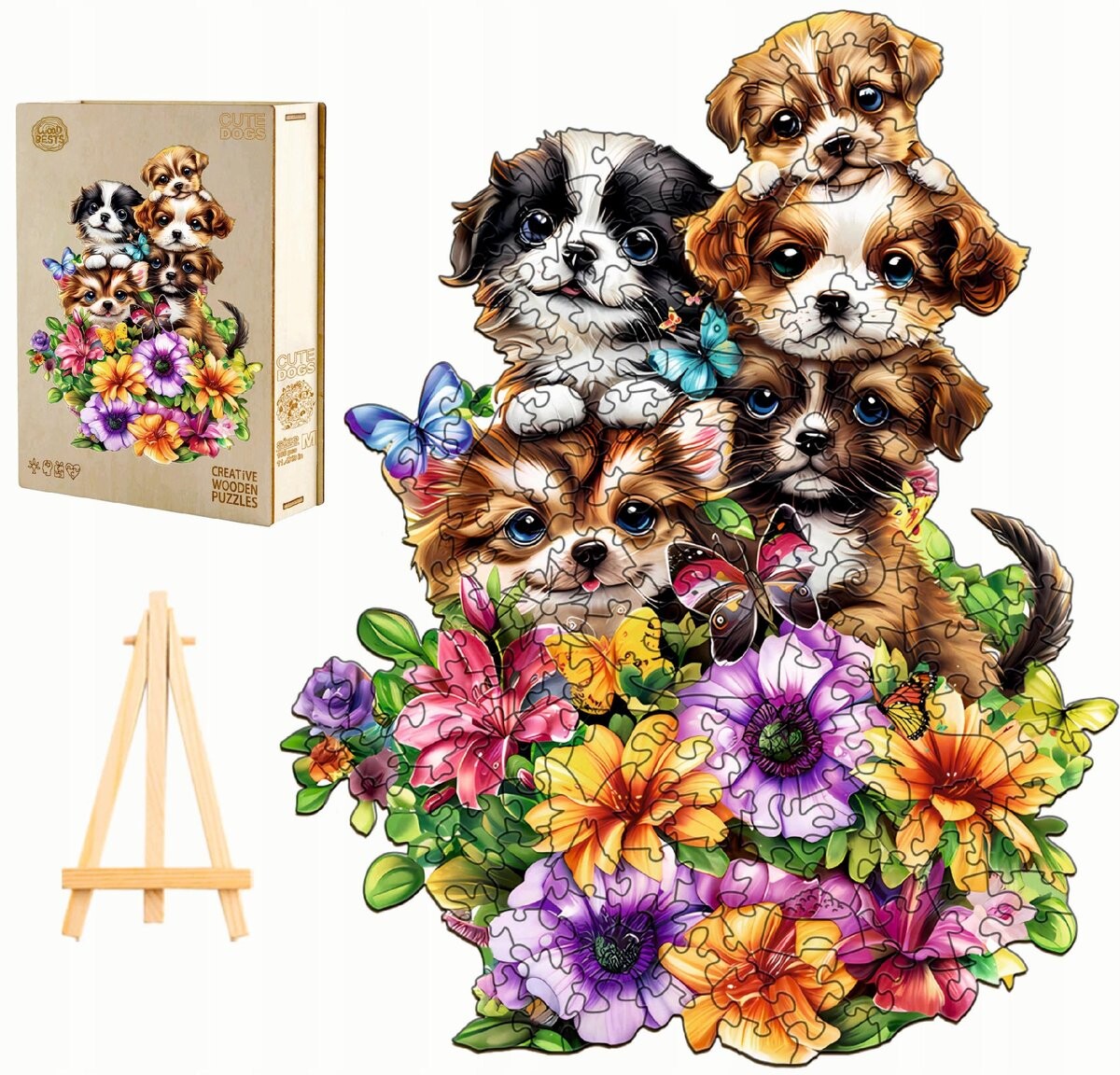 

Деревянный Пазл Sweet Dogs 235 Штук Щенки Деревянная Коробка Pasjo24