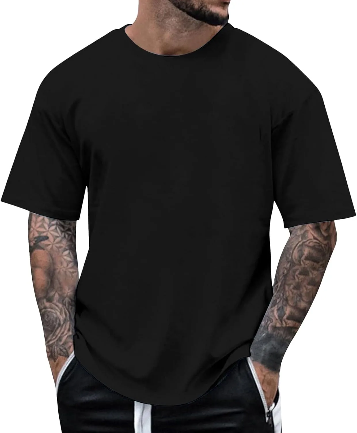 

Мужская футболка Hipster с коротким рукавом и круглым вырезом xoxingysm