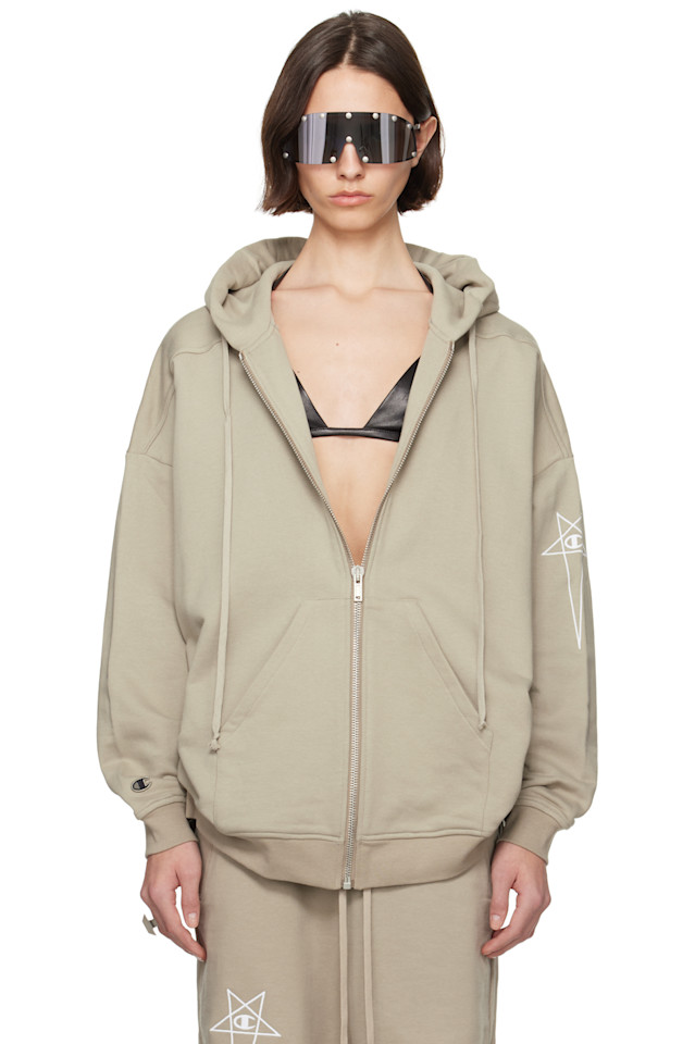 

Чемпионская версия худи Jason's большого размера Rick Owens, цвет pearl