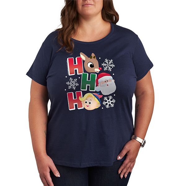 

Футболка Plus size с принтом "Rudolph the red-nosed reindeer ho ho ho" Licensed Character, Navy, Красный, Футболка Plus size с принтом "Rudolph the red-nosed reindeer ho ho ho" Licensed Character, Navy