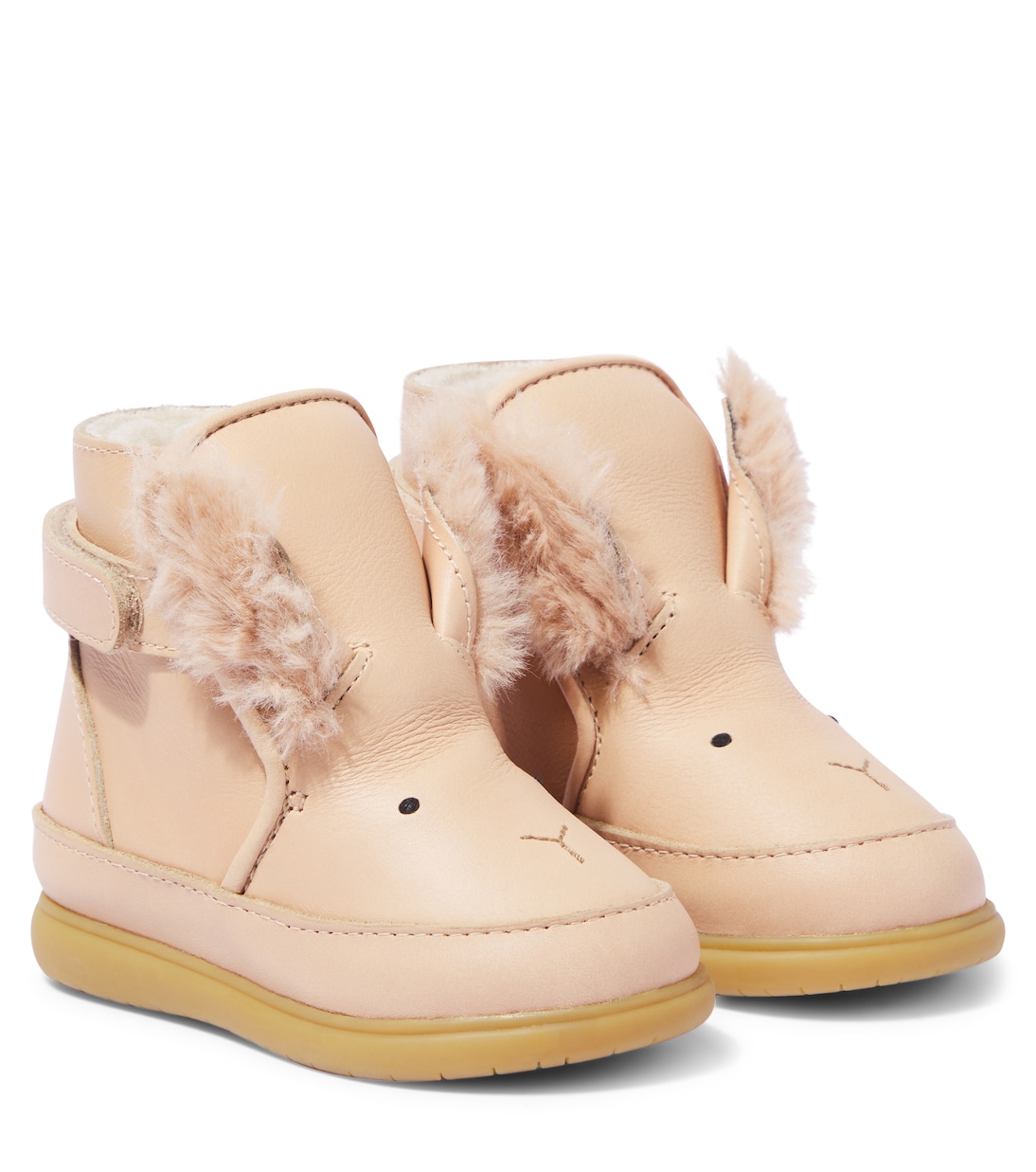 

Детские кожаные ботинки Baby Wadudu с отделкой из овчины Donsje, Light Rust Leather