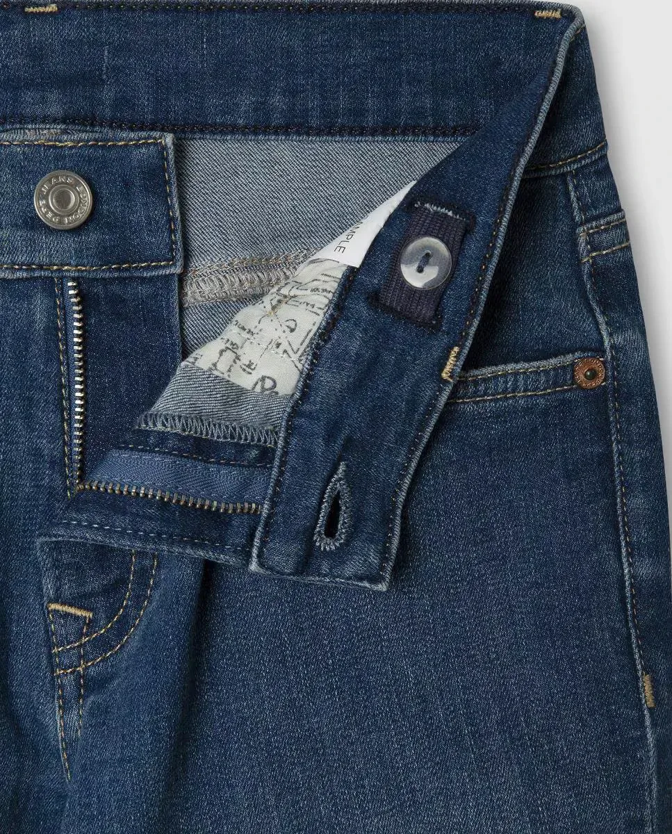 Детские джинсы сужающиеся к низу Asher Pepe Jeans, индиго синий — фото 3