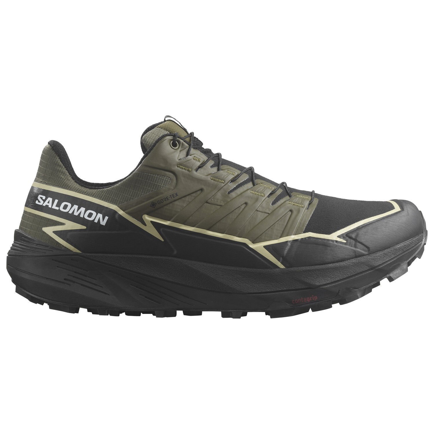 

Кроссовки для бега по пересеченной местности Salomon Thundercross GTX, цвет Olive Night/Black/Alfalfa