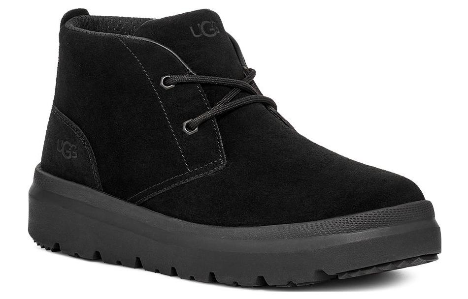 Мужские ботинки UGG Burleigh замшевые утепленные на толстой подошве, черный — фото 4