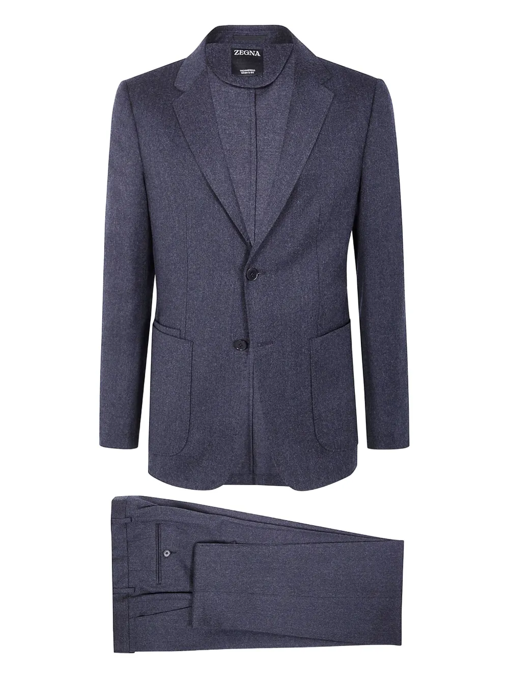 

Шерстяной костюм с двумя пуговицами Zegna, серый