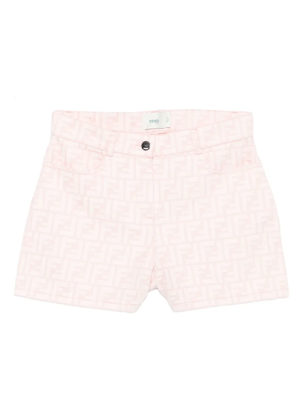

Хлопковые шорты с монограммой FENDI KIDS, розовый