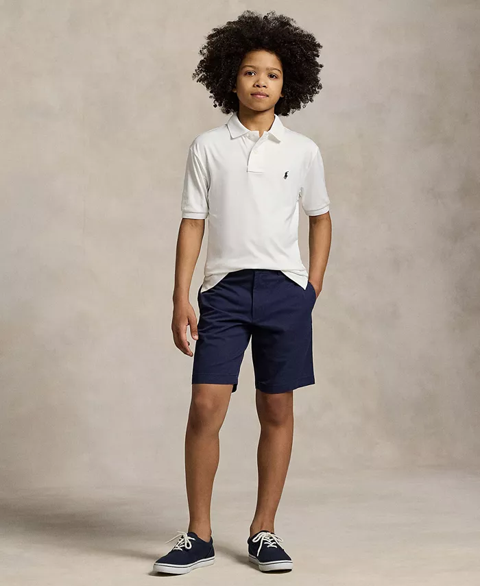 

Прямые шорты из стретч-ткани для мальчиков-подростков Big Boys Polo Ralph Lauren, синий