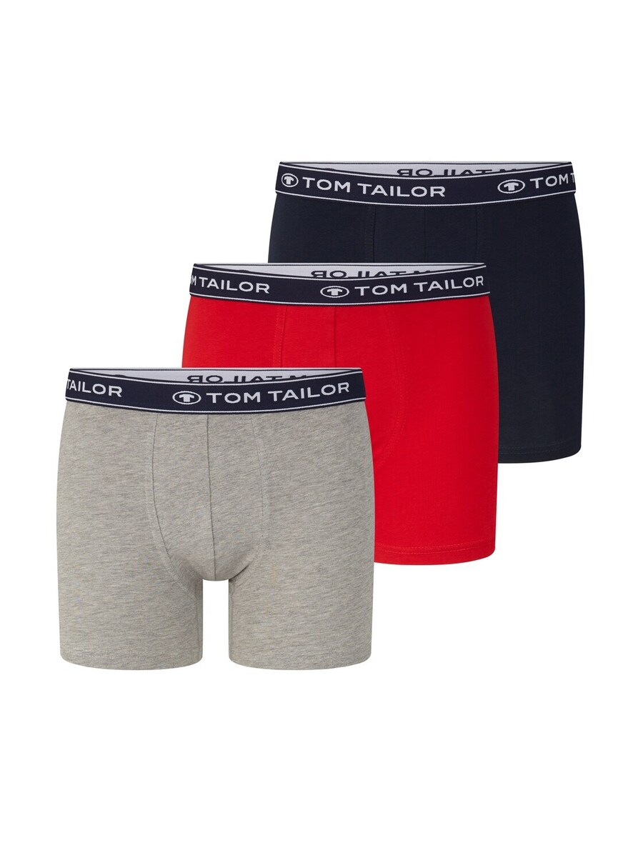 

Боксерские шорты TOM TAILOR, цвет Dark blue/mottled grey/Red