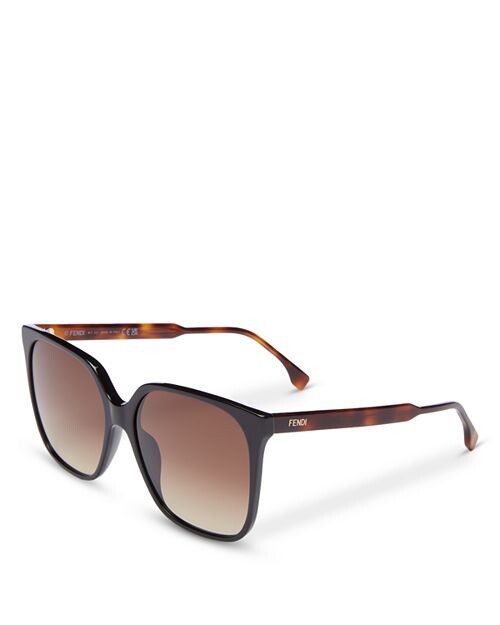 

Солнцезащитные очки Fendi Fine Square, 59 мм Fendi, цвет Black