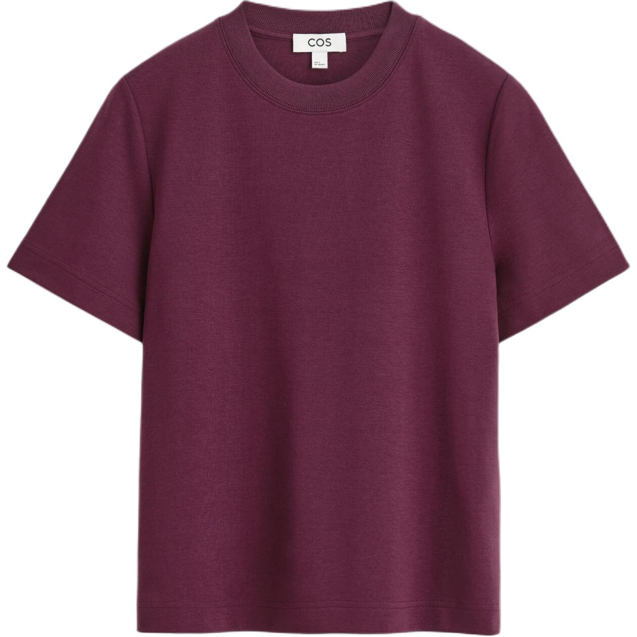 

COS Футболка женская, фуксия, круглый вырез, умеренная посадка, Розовый, COS Футболка женская, фуксия, круглый вырез, умеренная посадка