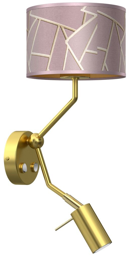 

Настенный светильник Ziggy Pink Gold/Pink 1Xe27 + 1X Mini Gu10, прикроватный светильник, настенный светильник Milagro