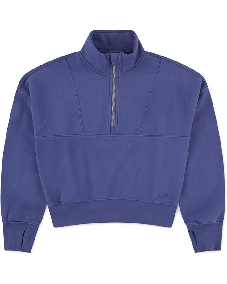 

Пуловер abercrombie kids Essential Quarter Zip Pullover, цвет Skipper Blue
